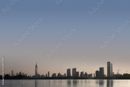 city skyline at sunset © Hao