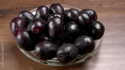 Jambul or Jamun (Syzygium cumini) isolated on white background