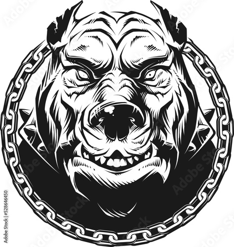 Angry Pit bull