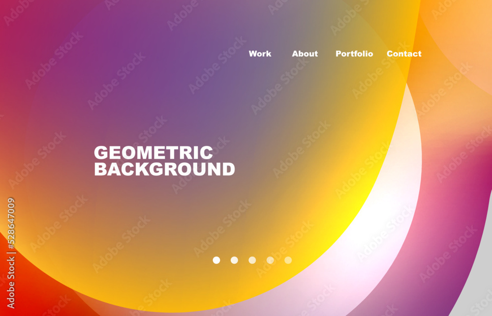 Abstract liquid background for your landing page design. Web page for website or mobile app wallpaper