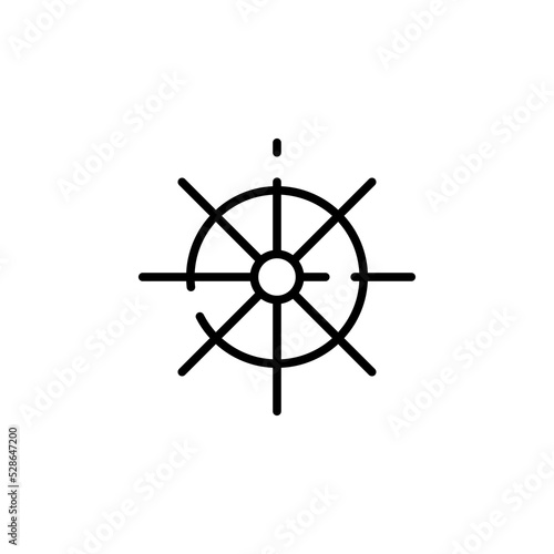 Wallpaper Mural Rudder, Nautical, Ship, Boat Dotted Line Icon Vector Illustration Logo Template. Suitable For Many Purposes. Torontodigital.ca
