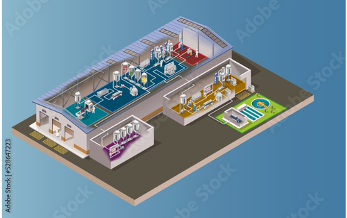 3D isometric factory