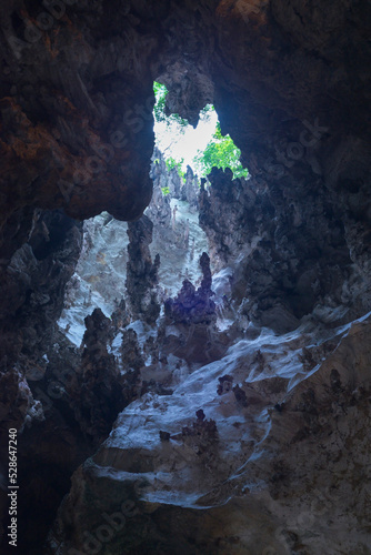 Tela inside the cave