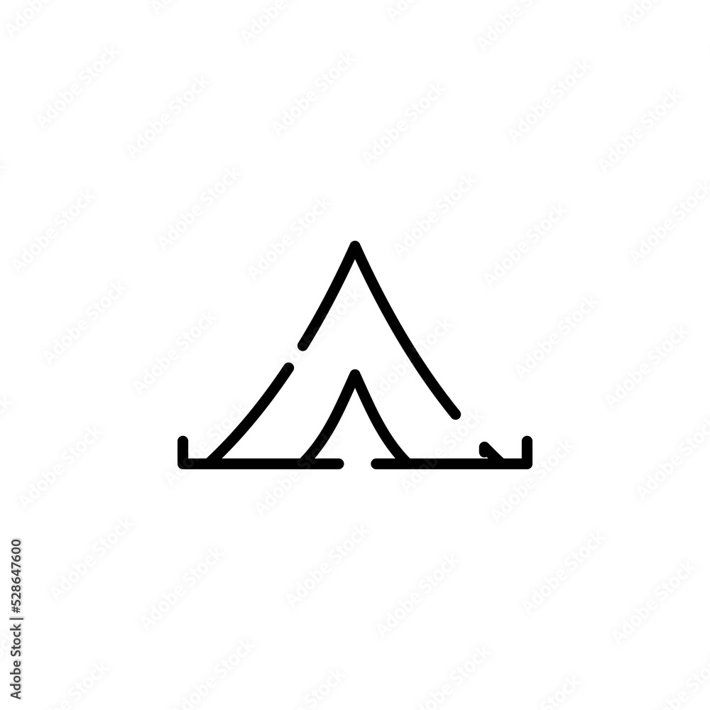 Camp, Tent, Camping, Travel Dotted Line Icon Vector Illustration Logo Template. Suitable For Many Purposes. Camp, Tent, Camping, Travel Dotted Line Icon Vector Illustration Logo Template. Suitable For Many Purposes.