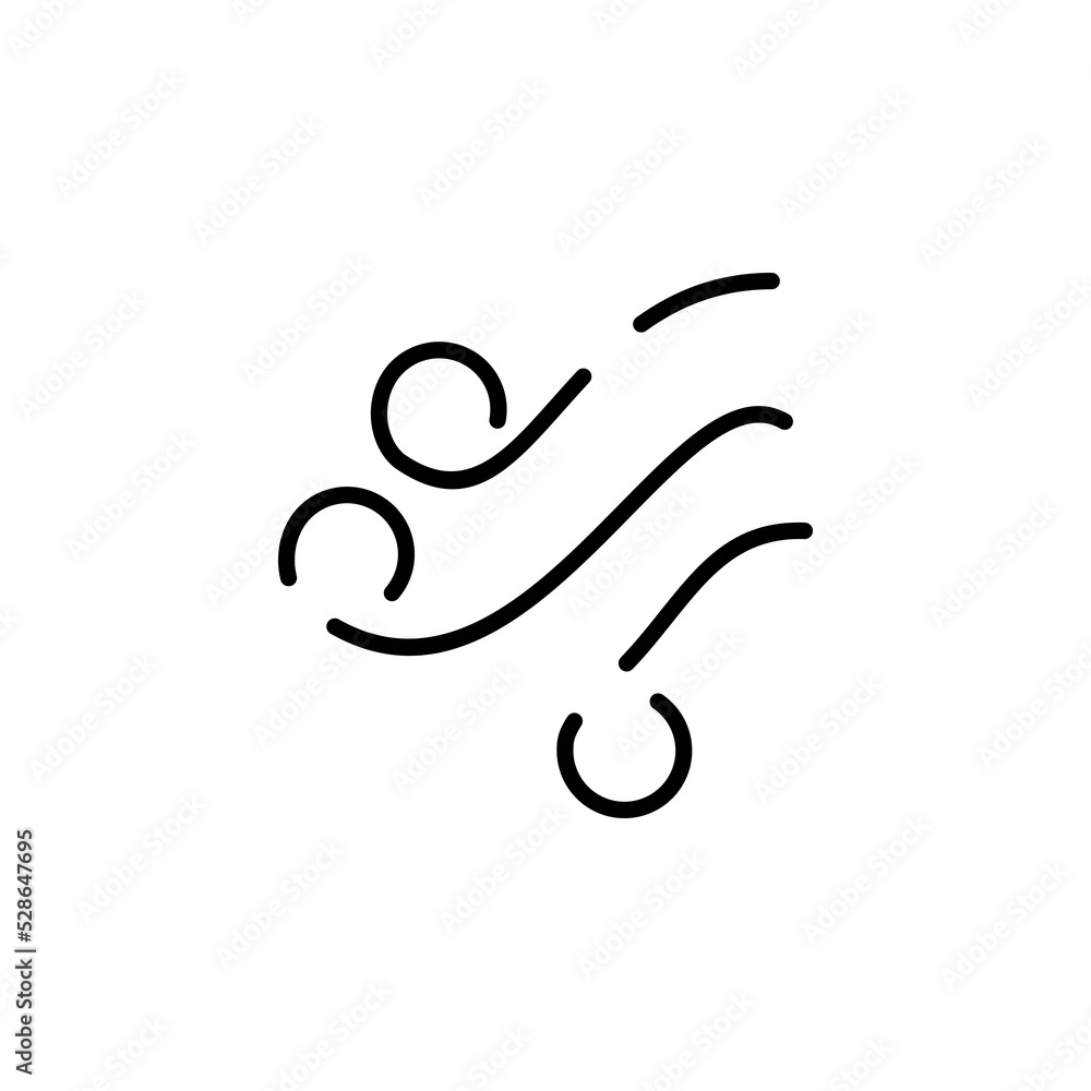 Obraz premium Wind, Air Dotted Line Icon Vector Illustration Logo Template. Suitable For Many Purposes.