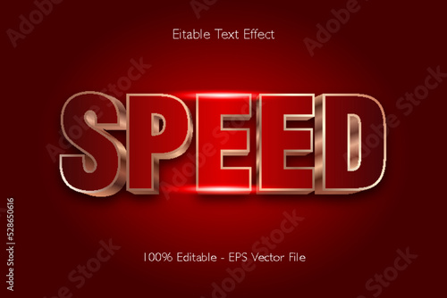 Speed editable text effect 3d emboss Cartoon style Design