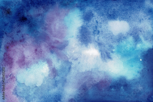 宇宙をイメージした水彩画の背景素材