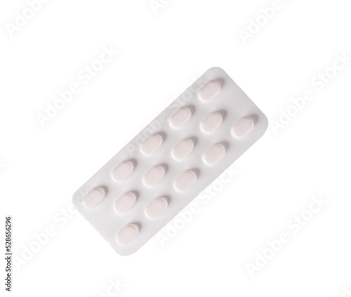 a blister pack of pills on a transparent background