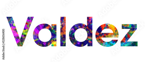 Valdez text design colorful typography image