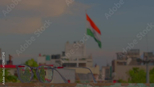 Indian flage and spex photo