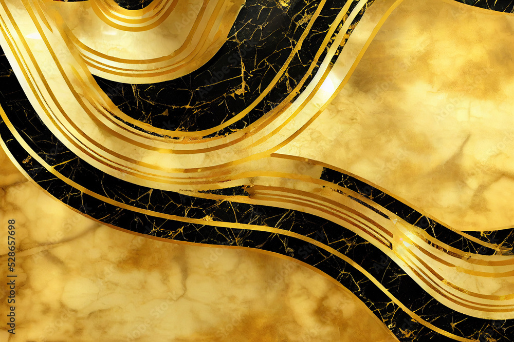 Marble and gold abstract art deco background, , black and gold texture