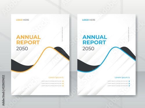 Creative modern corporate business annual report or brochure cover design template