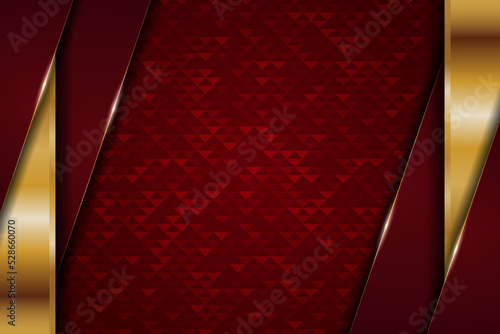 Luxury Abstract Textured Red Maroon Background with Glowing Golden Line