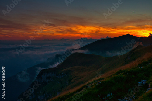 Sunset from Rifugio dal Piaz, Alta Via 2, Dolomites, Italy