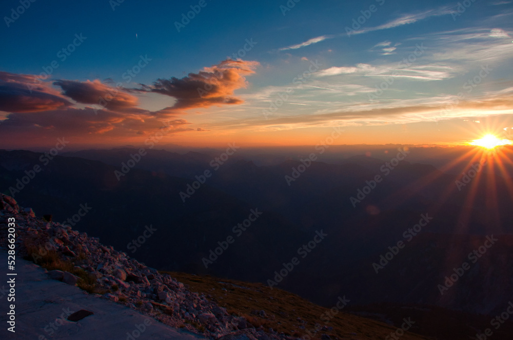 Sunset from Winterberg, Austria