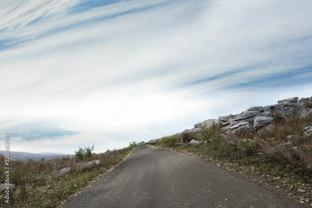 Road leading out to the horizon