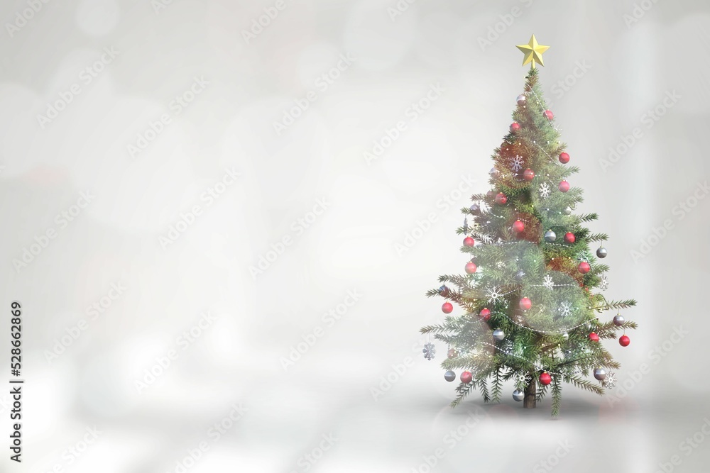 Obraz premium Christmas tree in bright room