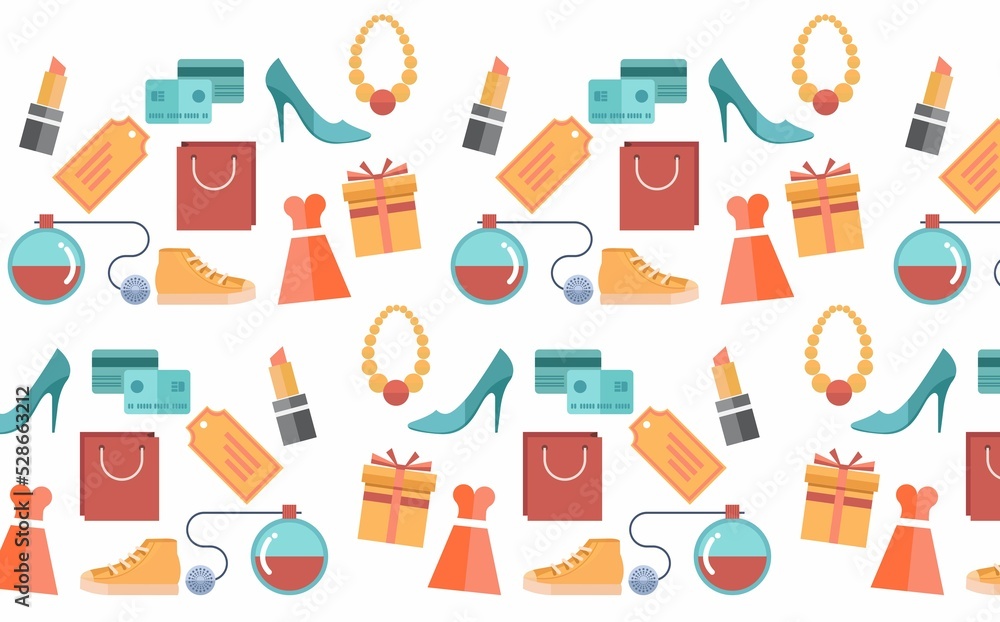 Digital image of shopping doodles Digital image of shopping doodles