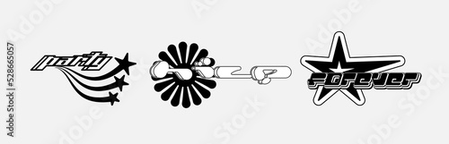 Vector Graphic Assets Set. Bold modern Shapes.