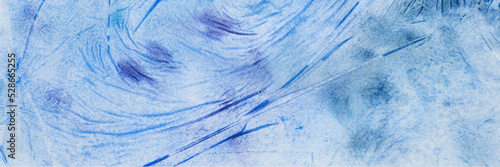 Fotografi watercolor blue abstract art handmade diy painting on textured paper background