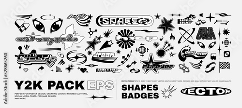Vector Graphic Assets Set. Bold modern Shapes. photo