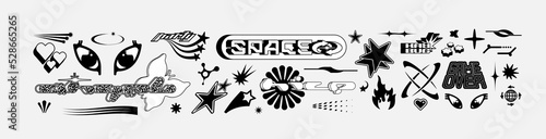 Vector Graphic Assets Set. Bold modern Shapes.