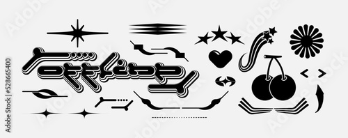 Vector Graphic Assets Set. Bold modern Shapes.