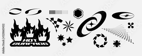 Vector Graphic Assets Set. Bold modern Shapes.
