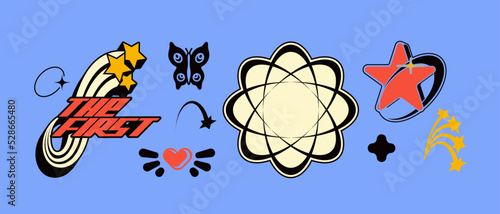 Vector Graphic Assets Set. Bold modern Shapes.