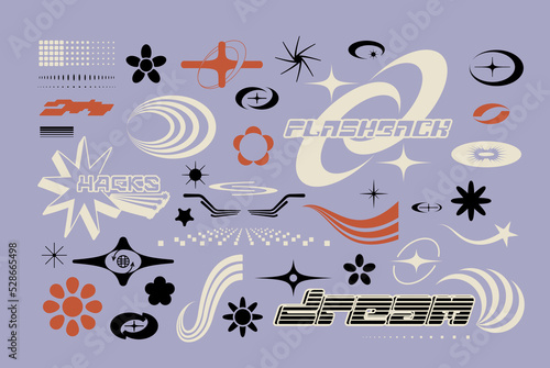 Vector Graphic Assets Set. Bold modern Shapes.