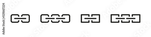 Blockchain icon. Block chain sign vector set. Link data logo symbol. Blockchain modern line icon.