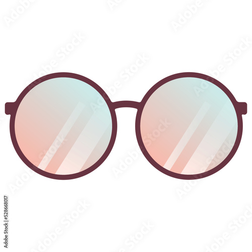 Sunglasses with rounded frame