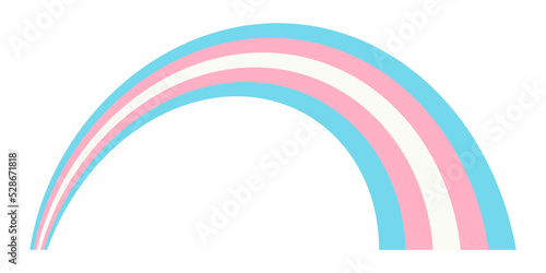 Transgender Pride Wavy Flag Human rights LGBTQ+ symbol Isolated vector illustration on white background
