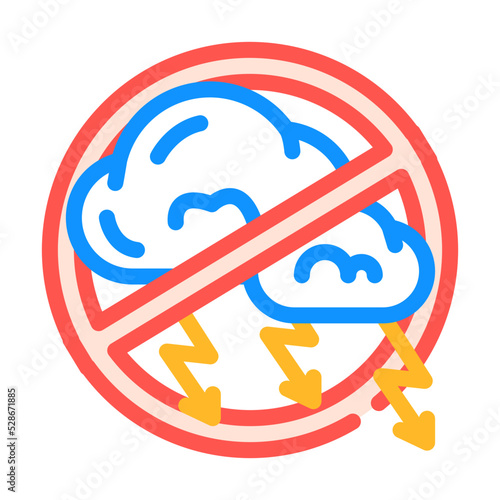 Quadro em tela ban negativity business ethics color icon vector