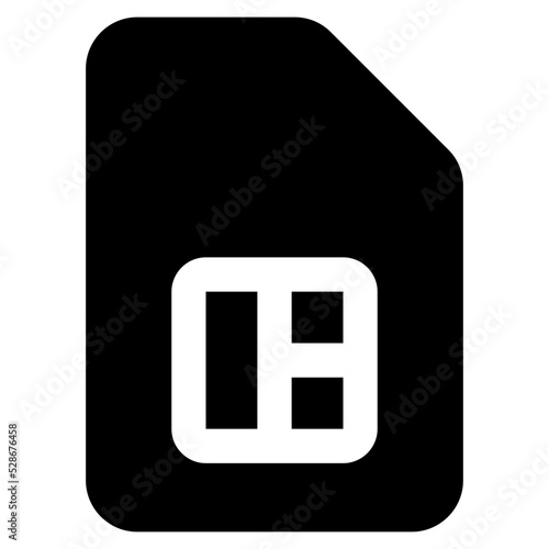 Sim Card glyph icon