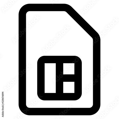 Sim Card line icon