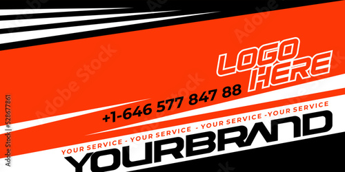 Van Wrap delivery design. Ready print wrap design for Van. easy editable