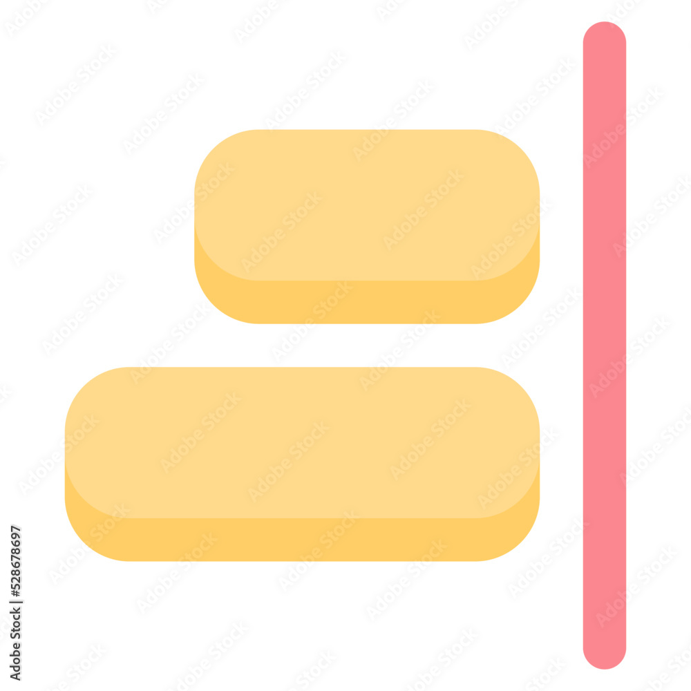 Align Right flat icon