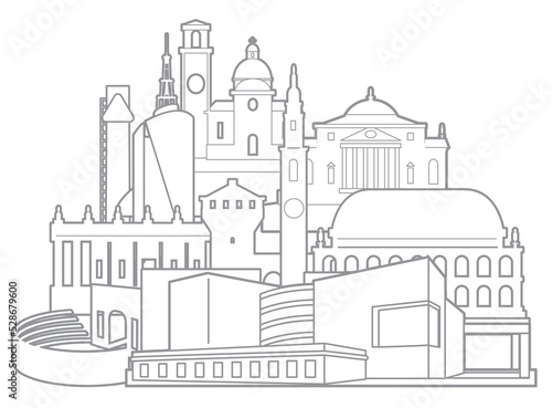 Wallpaper Mural Vicenza Italy skyline Torontodigital.ca