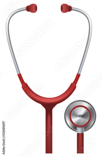 Stethoscope icon. Realistic medical tool. Doctor symbol photo