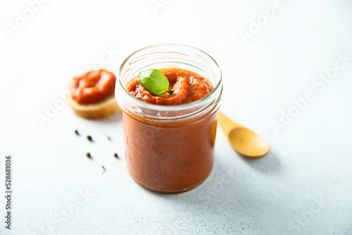 Homemade tomato and roasted pepper sauce