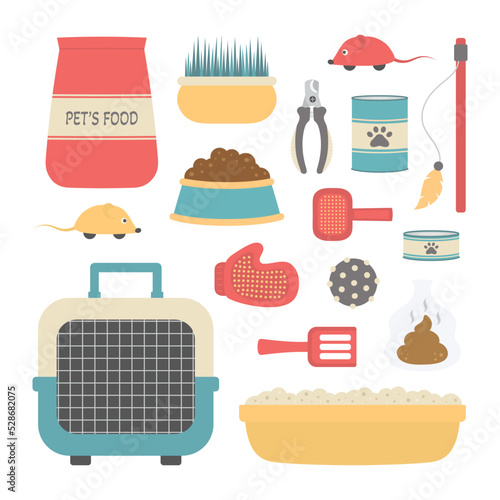 vector illustration of pet care in flat style