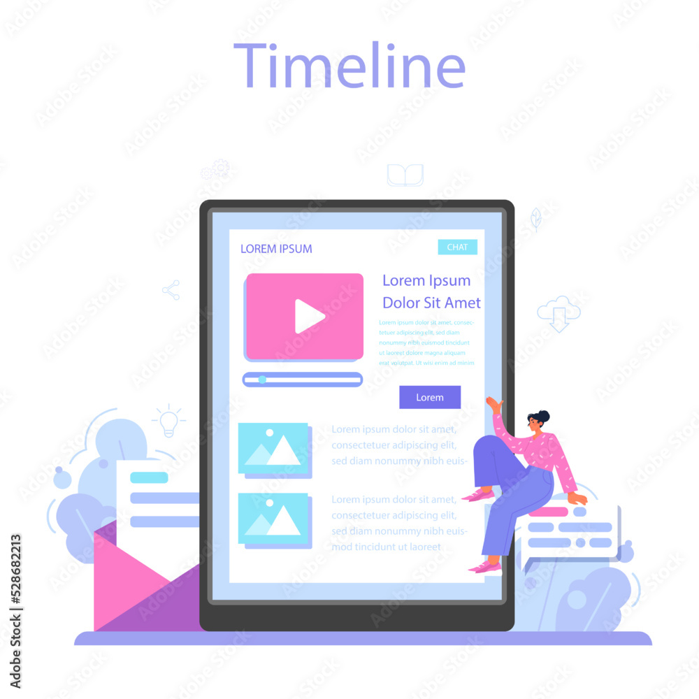 Content manager online service or platform. Idea of digital strategy Content manager online service or platform. Idea of digital strategy