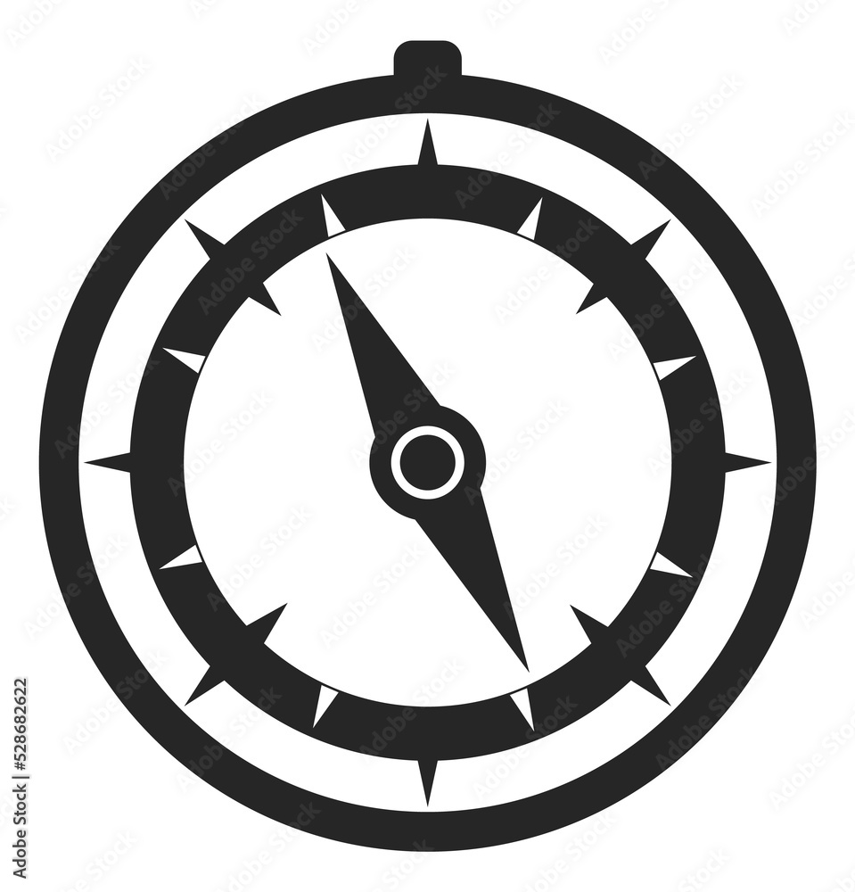 Compass icon. Navy orientation device. Tourist tool Compass icon. Navy orientation device. Tourist tool