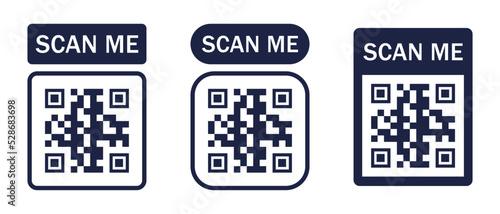 scan me qr code design vector