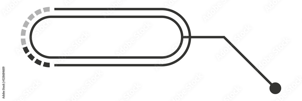 High tech callout title. Digital HUD information bar High tech callout title. Digital HUD information bar