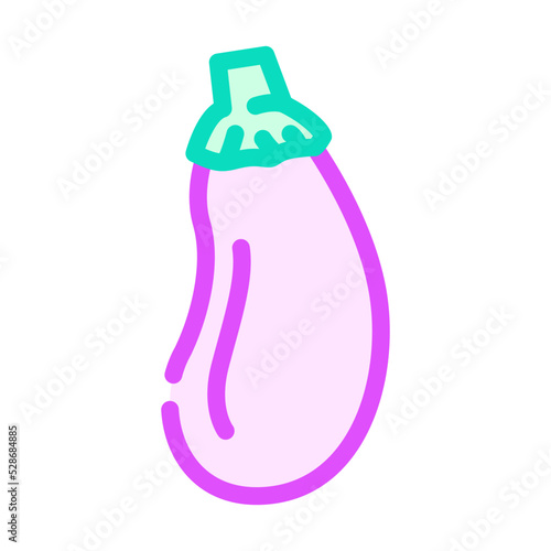eggplant tasty color icon vector. eggplant tasty sign. isolated symbol illustration