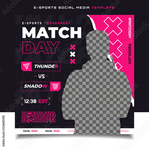 Match Day E-sports Gaming Banner Template for Social Media Post