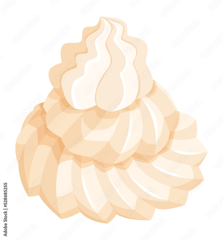 Whipped cream swirl. Frozen yogurt, ice cream dessert. Whipped cream swirl. Frozen yogurt, ice cream dessert.