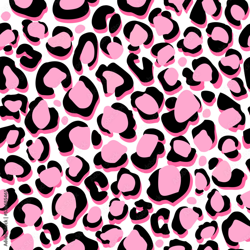 Animal skin print in pink colors. Modern leopard spot seamless pattern Animal skin print in pink colors. Modern leopard spot seamless pattern